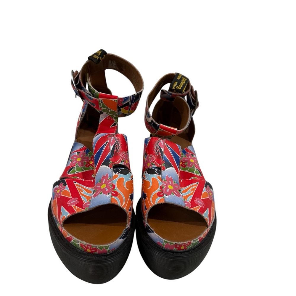 NEW Dr. Martens “ Bessie “ Leather Koi Pond Platform Sandals ~ Size 10